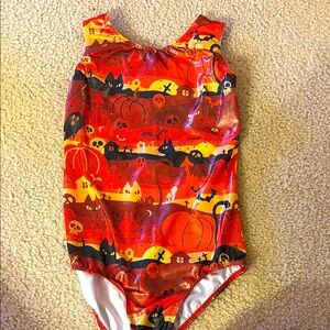 Halloween Themed Gymnastics Leotard, girls size 10
